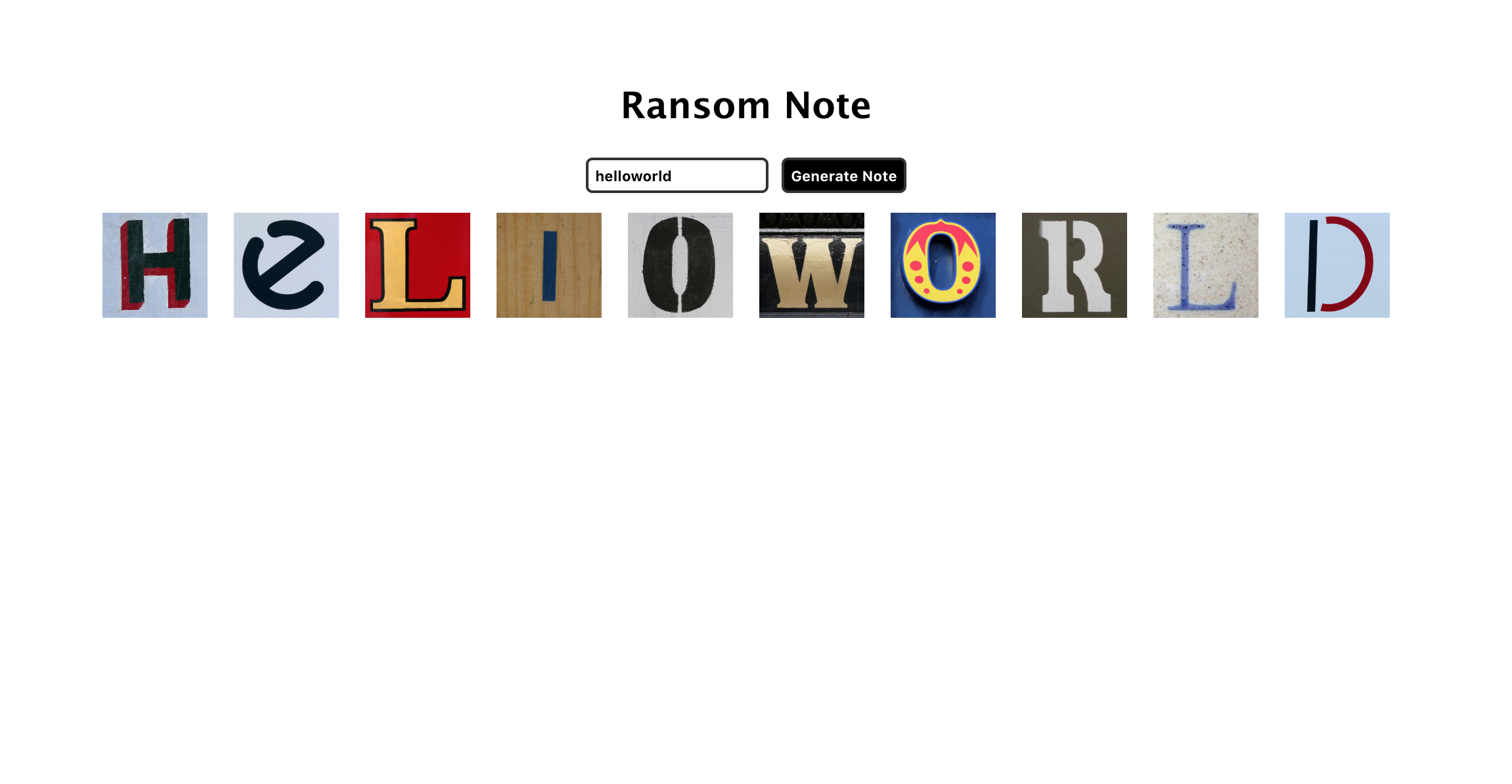 Ransom Note Generator